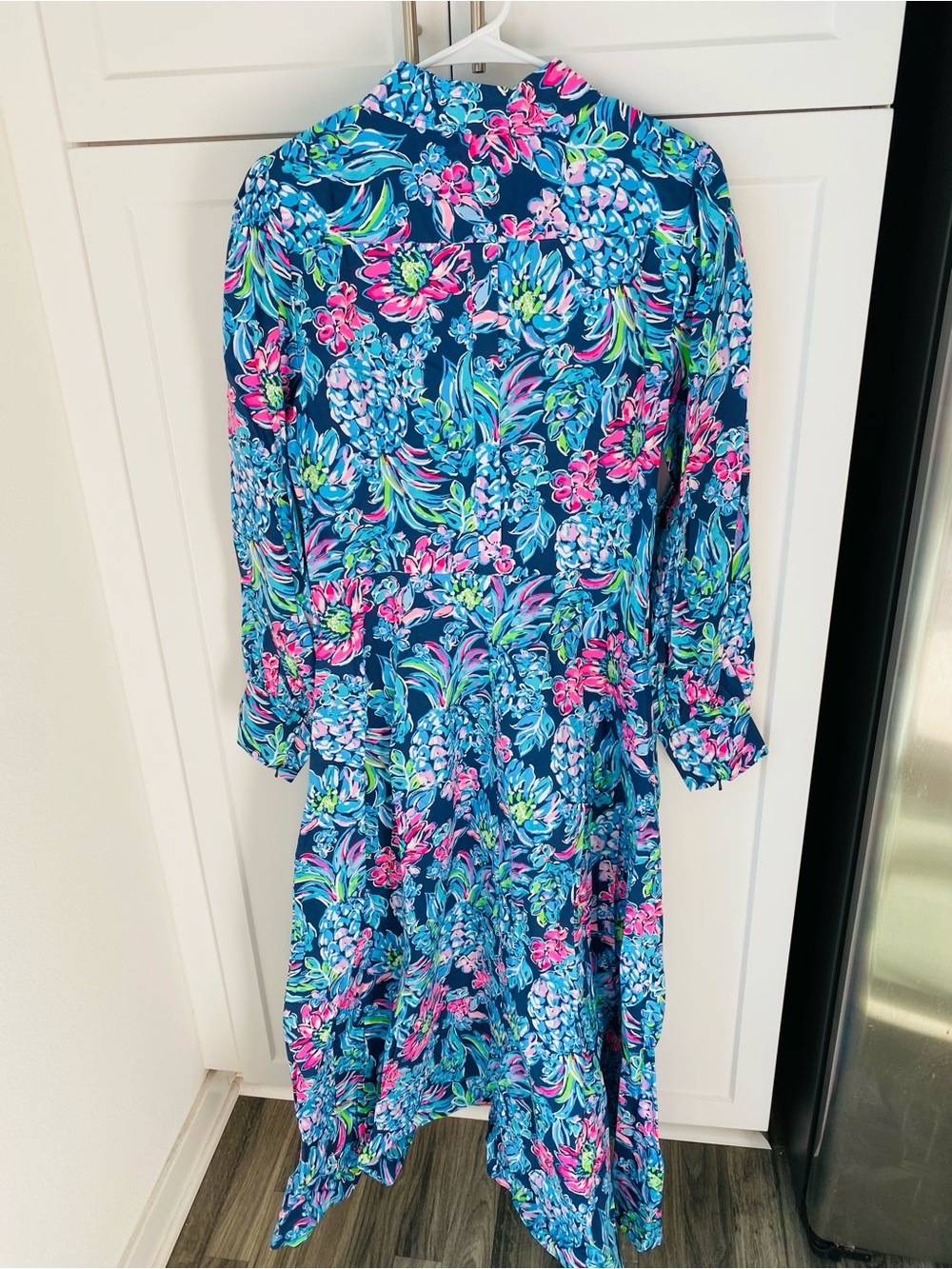 Lilly Pulitzer Mira stretch shirt dress high tide navy pineapple paradise 10 - Picture 7 of 8